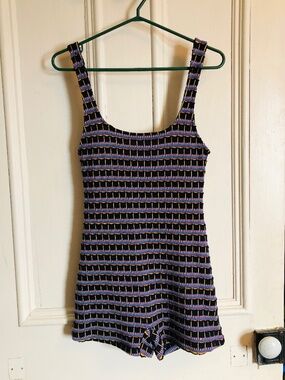 Zara Jacquard Knit Romper